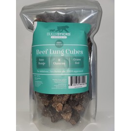 Bullysticks Organic Beef Lung Dog Treats, Natural Dog Treats for Training and Great Dog Snacks – All Natural (8 oz. Bag)