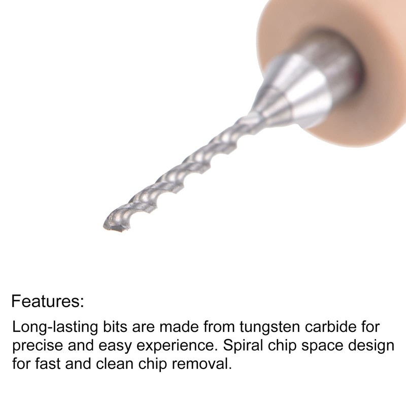 sourcing map Micro PCB Drill Bit Set, 1/8" Shank 1mm