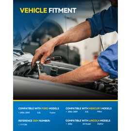 PHILTOP Alternator Compatible with Ford Fusion 2006-2009 3.0L, Mercury Milan 2006-2009 3.0L, Lincoln Zephyr 2006 High Amp Alternators Replace 11173N 12V 150Amp CW S6 6-Groove Pulley