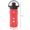 Lifefactory 12-Oz Glass Active Flip Cap/Silicone Sleeve Water Bottle, 12