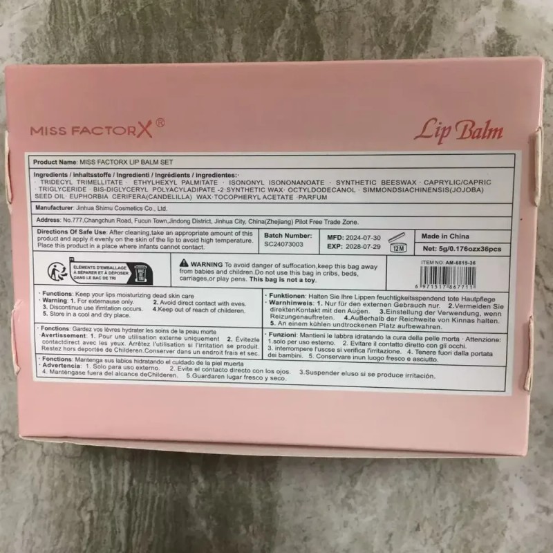 Set De Bálsamo Labial De 12 Sabores, 36 Unidades, Hidratante