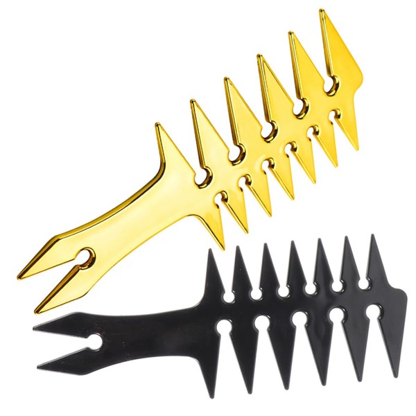 Vaguelly 2pcs Retro Hair Styling Combs Portable Multi Function Hairdressing