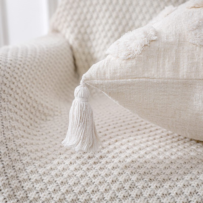 PANOD Super Soft Farmhouse Decorative Plush Throw Pillow Covers 24