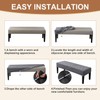 GERLNF Waterproof Dining Room Bench Covers, Stretch Jacquard Bench Seat