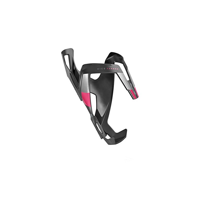 Elite Vico carbon bottle cage gloss black/pink