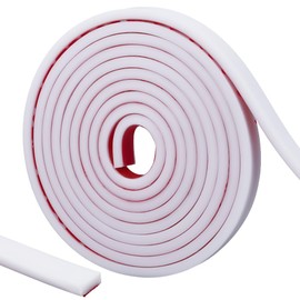 CRASPIRE 9.8ft x 0.6inch Peel and Stick Trim White Self-Adhesive Soft Decorative Strip Wall Molding Trim for Walls Chair Rail Panel Moulding for Home Decor Tile Edge Door Mirror Frame