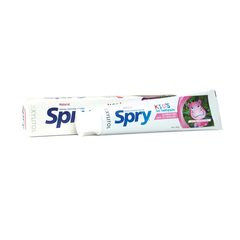 Spry Xylitol Toothpaste for Kids 5oz. Fluoride Free, Teeth Whitening