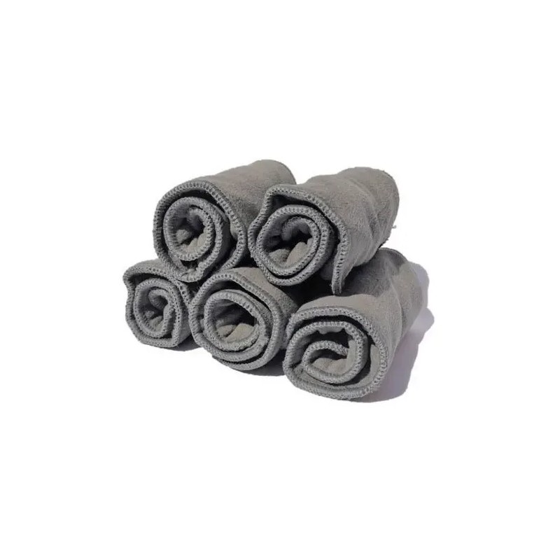 5 Pañales Ecológicos Doble Riel + 5 Insertos Fibra De