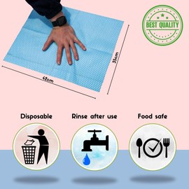 50k Large 42 x 35All Purpose Cloths, J Cloths Style Disposable Cloths For Cleaning Bathroom Kitchen Surfaces & Window Wiping General Cleaning Cloths Lint Free Blue