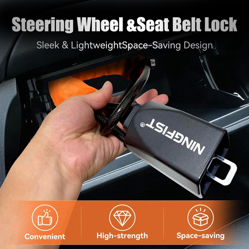 Steering Wheel Lock Anti-Theft Device, Heavy Duty Car Security Vehicle
