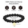 Stone Beaded bracelets for women men: Healing Crystal Bracelet Lava