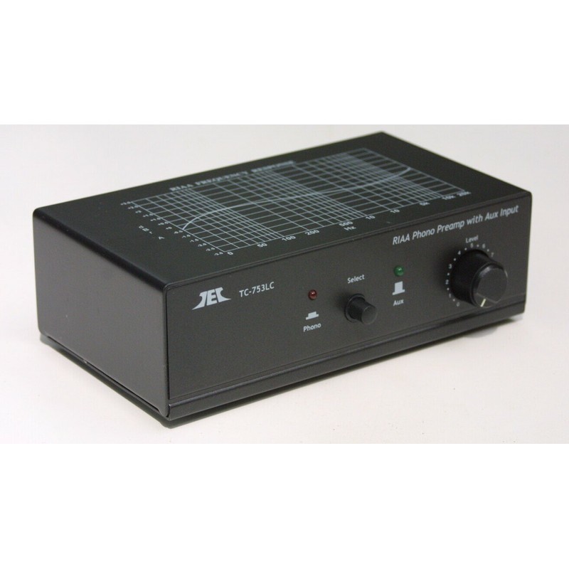 Technolink (TEC) TC-753LC Black Phono Preamp w/Level Control and AUX