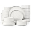 LIANYU 24 Piece Dinnerware Sets for 8, Stoneware Plates and
