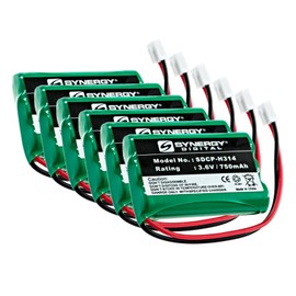 Synergy Digital Dog Collar Batteries, Compatible with Tri-Tronics Upland Special XL Dog Collar, (Ni-MH, 3.6V, 750 mAh), Pack Includes: 6 x SDCP-H314 Batteries
