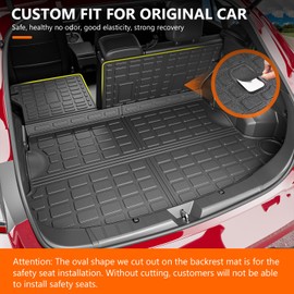 powoq Cargo Mat Compatible with 2024 2025 Subaru Crosstrek Impreza Trunk Mat Backrest Cargo Liner TPE Trunk Liner Replacement for 2024 2025 Subaru Crosstrek Accessories