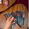Set de 42 Brochas de Maquillaje Negro con Neceser, Esponjas,
