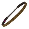 Hipsy 2pk Women's Adjustable NON SLIP Skinny Bling Glitter Headband