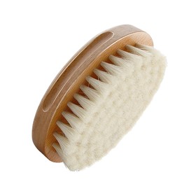 BIUDECO 1Pc Comfortable Shampoo Bath Brush Oval Wool Hair Cleaning Comb for Gentle Shower Use Soft Bristles for Scalp and Hair Care White Khaki