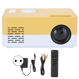 1080p Full High Definition LED Mini Projector Smart Home Cinema Yellow White 100‑240VEU Plug