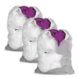 Laundry Net Large, Pack of 3 XXL 60 x 90 cm Laundry Net for Washing Machine with Drawstring Laundry Net for Washing Machine, Laundry Bag Can Be Used for Curtains, Coats, Down Jackets, Carpets, Bath