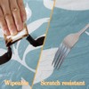 MATIRUG Vinyl Tablecloth with Flannel Backed, Waterproof Oil-Proof PVC Table