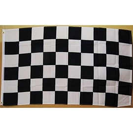 Black And White Checkered Flag 3' X 5' Deluxe Indoor Outdoor Banner