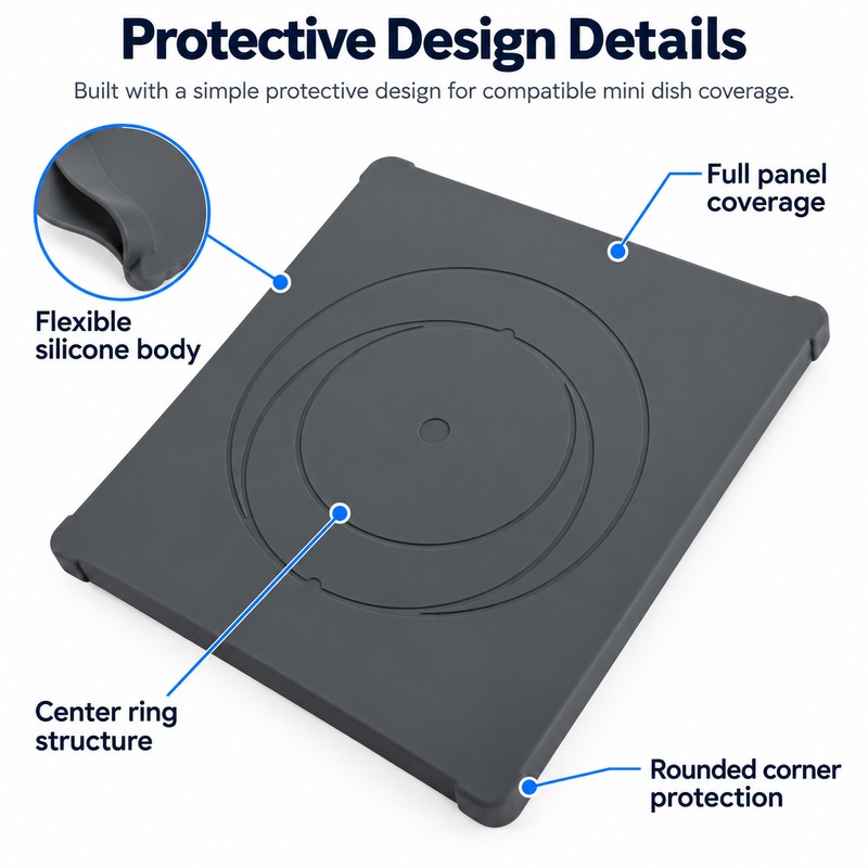 Silicone Protective Cover for Starlink Mini – Gray Waterproof Anti-Scratch