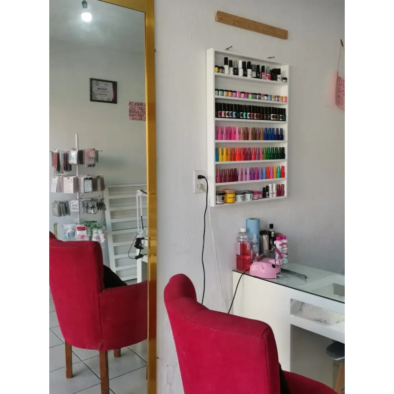 Esmaltero Exhibidor Maquillaje Multiusos Reforzado Con Tapa.