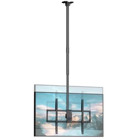 Ceiling TV Mount for 50-100 Inch Flat & Curved TVs up to 176lbs, Full Motion 360° Rotation TV Bracket with Adjustable Height, Tilt & Swivel, Max VESA 800x600mm, Fits LCD LED OLED 4K Screens, Black