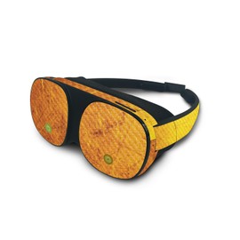 MightySkins Carbon Fiber Skin Compatible with HTC Vive Flow - Textured Gold | Protective, Durable Textured Carbon Fiber Finish | Easy to Apply