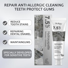 Pack of 2 Hydroxyapatite Toothpaste 120 g Hydroxyapatite Toothpaste Toothpaste Hydroxyapatite for Advanced Enamel Protection, Brightens Teeth, Relief of Teeth Sensitivity