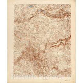 Historic Pictoric Map : Yosemite, Calif., 1938, Vintage Wall Art : 37in x 44in