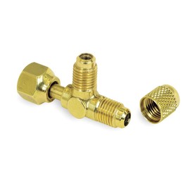 1/4" Access Valve Tee w/ Flare Nut, PK3