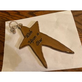 honey and me Primitive decor vintage   honey & me “ Wish Upon A Star “ pottery star ornament
