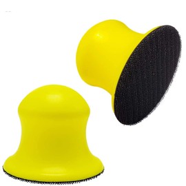 Tockrop 2 Pack 3" Round Hand Sanding Blocks for 3 Inch Hook and Loop discs Ideal For Wood Furniture Restoration Home Arts and Crafts