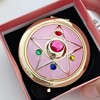Espejo Abatible de Maquillaje Anime con Estrella de Cristal -