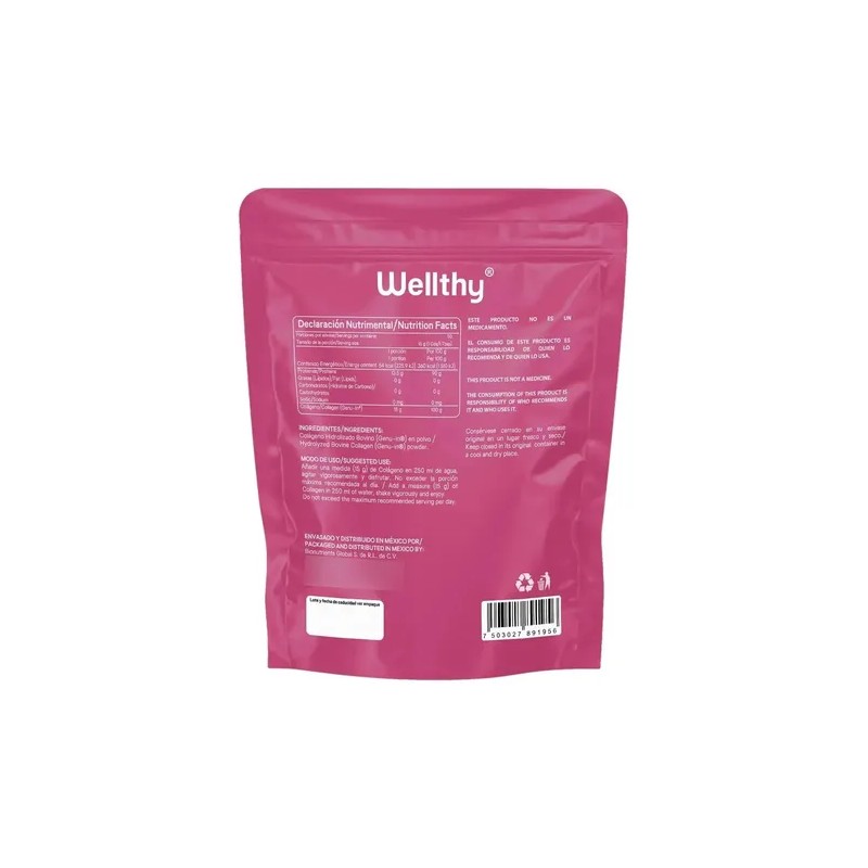 Péptidos Bioactivos De Colágeno Hidrolizado 750 Gr Wellthy