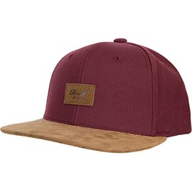 Reell Suede Snapback Cap, Maroon