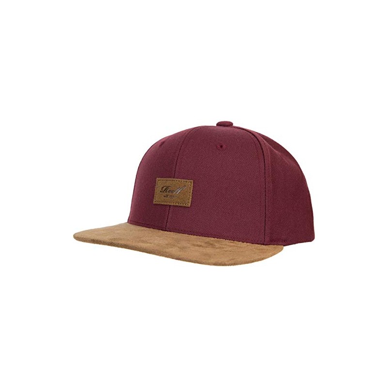 Reell Suede Snapback Cap, Maroon