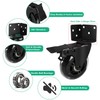 MALLLALA 3" Side Mount Industrial Casters, Heavy Duty L-Shaped Bracket