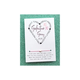 Galentine Gang XOXO Heart~ GREAT FRIENDS ~ GREAT LAUGHS ~ GREAT TIMES ~ GREAT MEMORIES Wish Bracelet, Galentine's Day Gift For Friends, Gifts for Galentine's Day, Galentines Day Gift