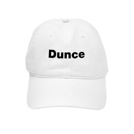 CafePress Dunce Cap Unique Adjustable Baseball Hat White