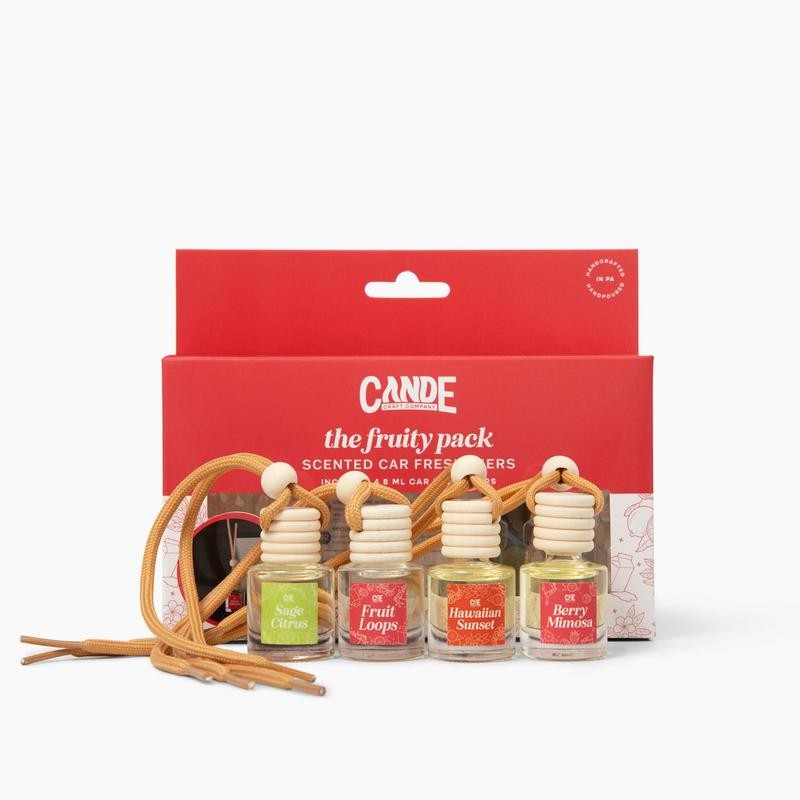 Four-Pack Scented Car Fresheners Bundle – 4 Unique Scents, 8ml