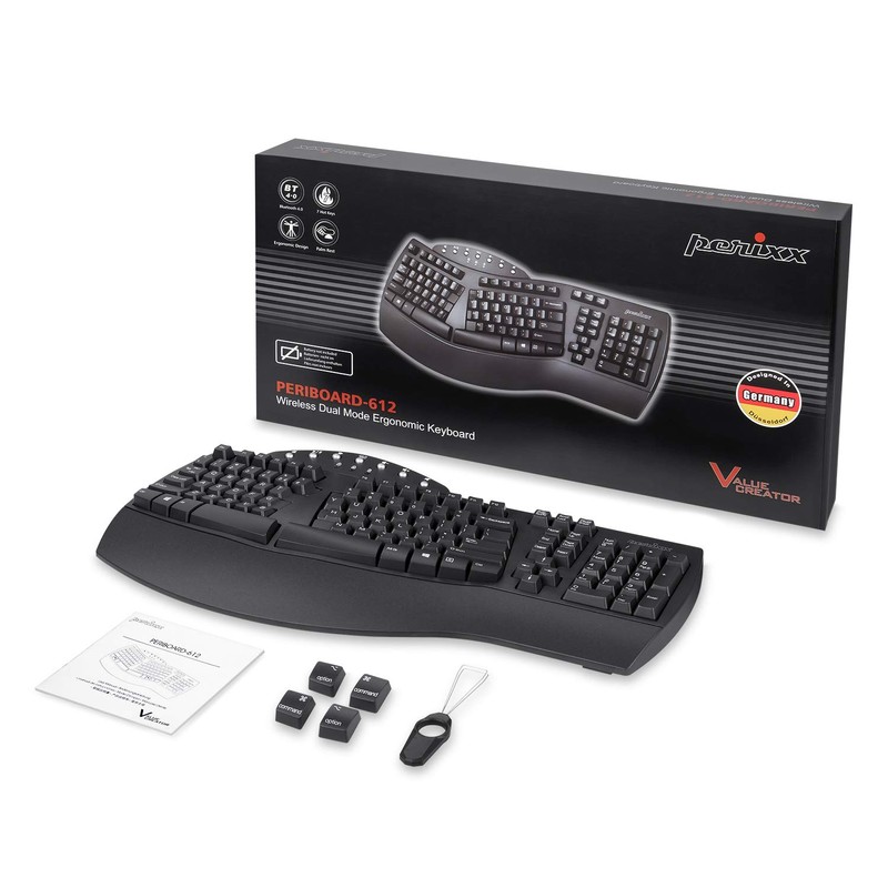 Perixx Perixx Periboard-612B Wireless Ergonomic Split Keyboard with Dual Mode