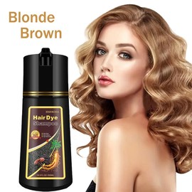 Natural Coffee Hair Dye Shampoo – 3-in-1 Herbal Formula for Men & Women, Long-Lasting Color in 10-15 Mins, Instant Color Shampoo Hair Shampoo Champu Con Tinte Para Canas, Paraben-Free & Hypoallergenic 16.9 Fl Oz:_Blonde Brown 
