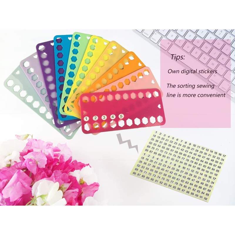 OMYZERO 10pcs Embroidery Floss Organizer Cross Stitch Thread Holder Storage