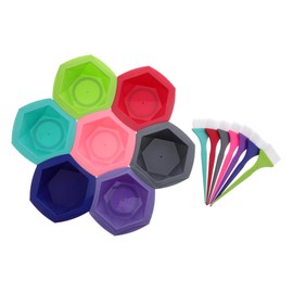 Mikinona Hair Dye Kit with 7pcs Bowls Brushes Hair Coloring Tool Easy to Clean Reusable Heat-Static
