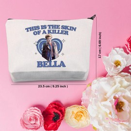 Edward Gift Movie Merch Zipper Pouch Cosmetic Bag for Movie Fans Vampire Edward Fans Gift Robert Pattinson Gift (Skin of Bella)