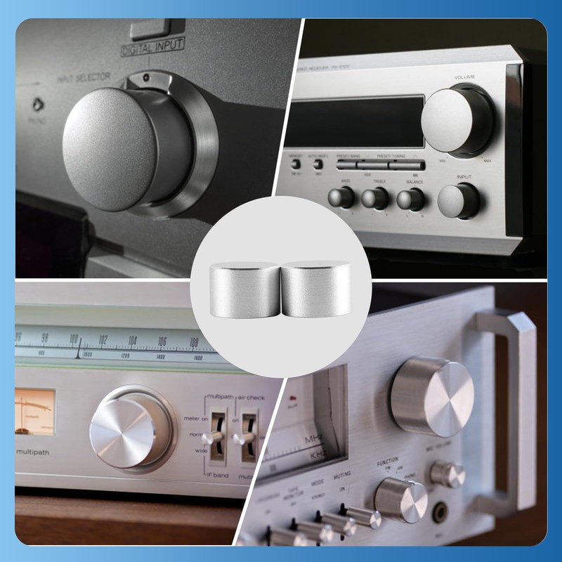 2 PCS 6MM Satin Steel Spare Universal Dimmer Knob, Light