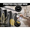 QGHOT Black and Gold Shower Curtain Boho Mid Century Black
